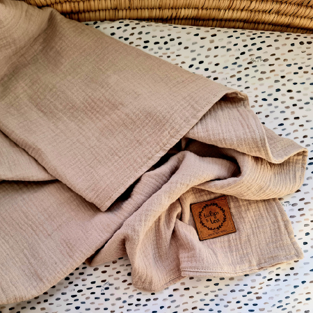 Beige 4-layer Waffled Muslin